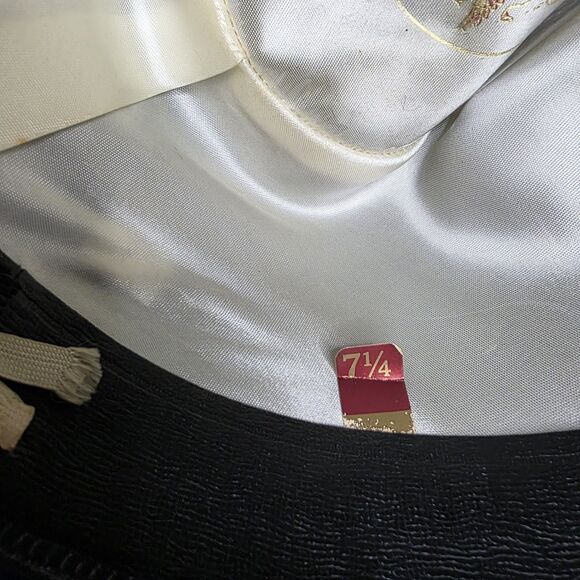 Vintage The Round Up 5X Beaver 5 XXXXX Cowboy Hat Navy Blue Buckle Western‎ - Picture 8 of 12